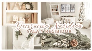 🎄IDEAS DECORACIÓN NAVIDEÑA SALA PEQUEÑA Y RECIBIDOR/ Decoracion facil  y elegante/ NAVIDAD 2022