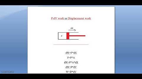 PdV work or Displacement Work