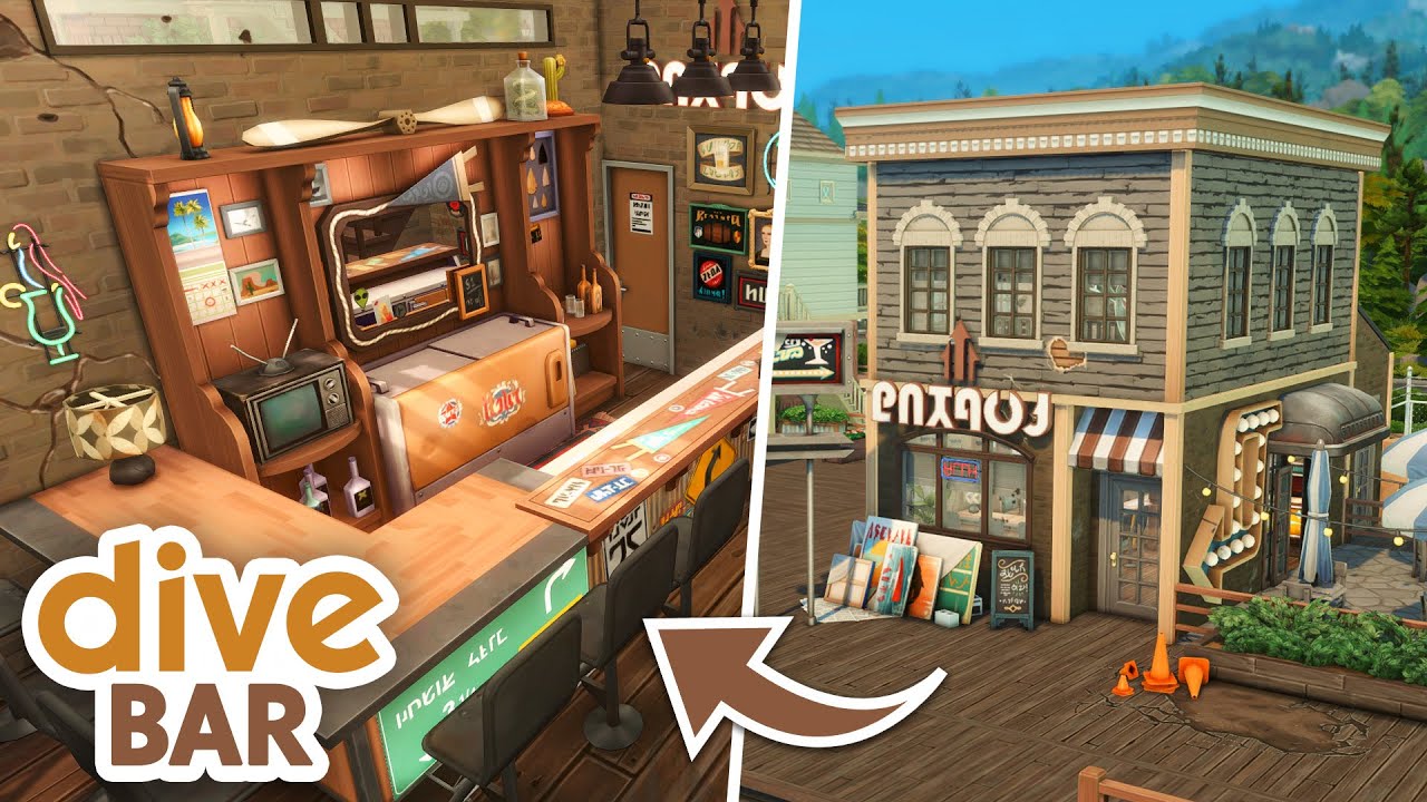 Grungy Dive Bar The Sims 4 Speed Build YouTube Grungy Dive Bar The Sims 4 Speed Build YouTube