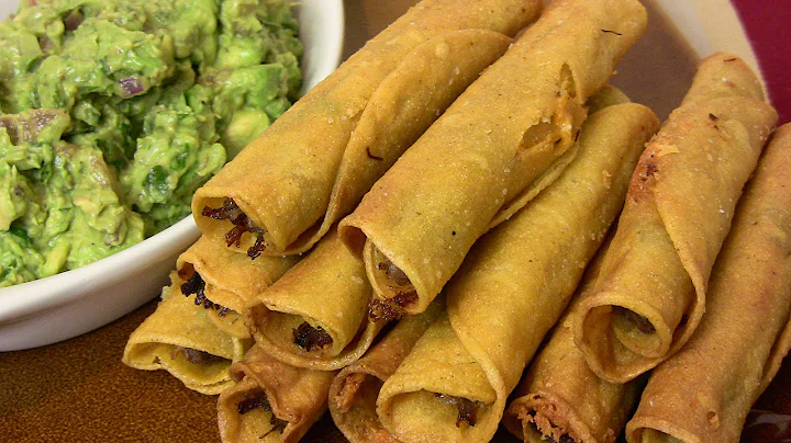 HOW TO MAKE SHREDDED BEEF TAQUITOS with GUACAMOLE ...