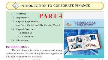 Syjc SP New Syllabus Chapter 1 Introduction To Corporate Finance part 4 || HSC Secretarial Practice