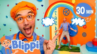 learn the colors of the rainbow blippi songs educational songs for kids