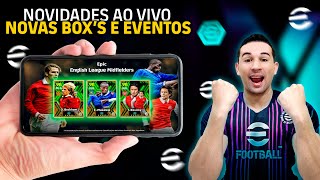 NOVIDADES AO VIVO DO EFOOTBALL 2024 MOBILE,A CHEGADA DOS ÉPICOS INGLESES E NOVOS EVENTOS