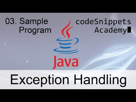 Java Exception Handling 03. Sample Program without exception handling