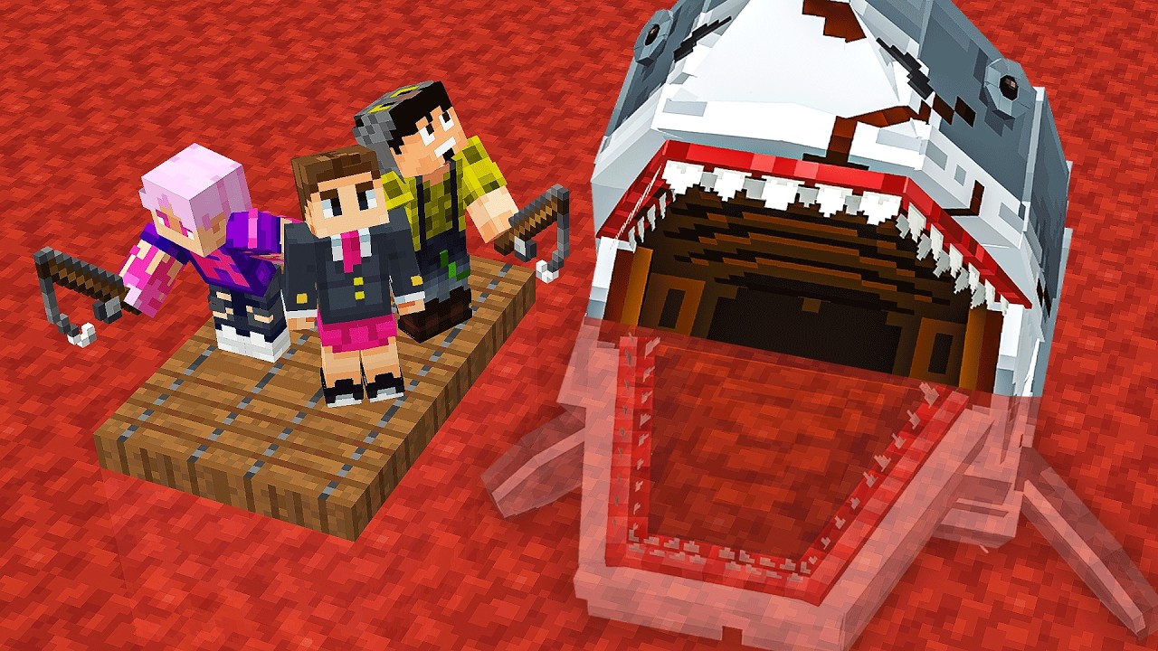 PRESOS em uma JANGADA no oceano mais assustador do Minecraft!