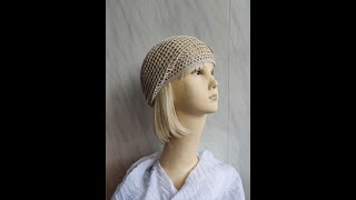 ЭкоБерет из конопляной пряжи от Ажурного магазинчика Olga Rich  #бохостиль #hat   #crochethairstyle