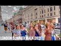 Walking London’s Busy Central London Summer - Regent Street, August 2021 [4K HDR]