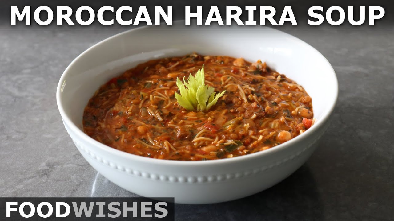 Moroccan Harira Soup - Amazing Pasta, Lentil, Chickpea Soup! - Food ...