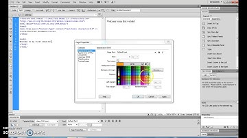 Dreamweaver Skills - Changing Text Colour, Font & BG Colour