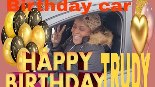 Surprise birthday car, happy birthday, Trudy congratulation ￼