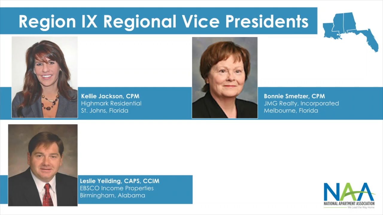 National Apartment Association Installation of Region IX Regional Vice Presidents