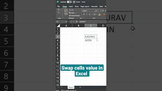 Swap cell values in excel | #swap #excel | Swapping in excel | Interchange cell values in Excel