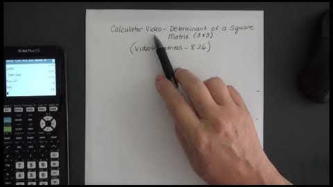 MATH1483 Section 7.5 Video 3 Cramer