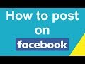 How to post on facebook ?