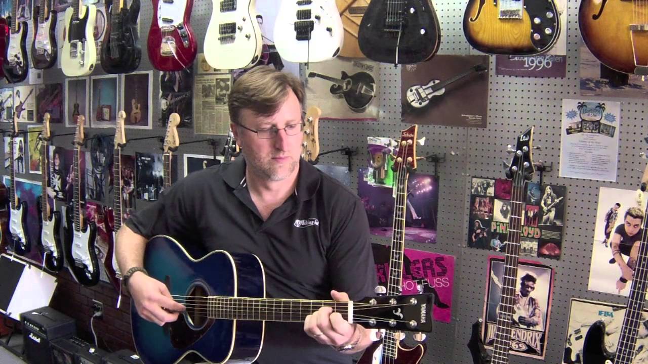 2014 Yamaha FS720S Colbalt Aqua Acoustic Guitar - YouTube