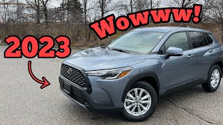 FIRST LOOK! 2023 Toyota Corolla CROSS LE review and changes!