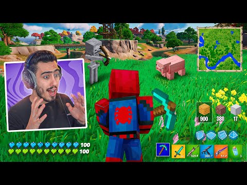 حولت فورت نايت الى ماين كرافت قدرت استخدم البناء