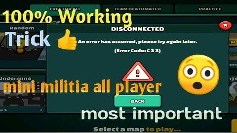 Mini Militia Disconnected Issue|Match Not Starting Problem|Match Not Loading Problem@All in channel