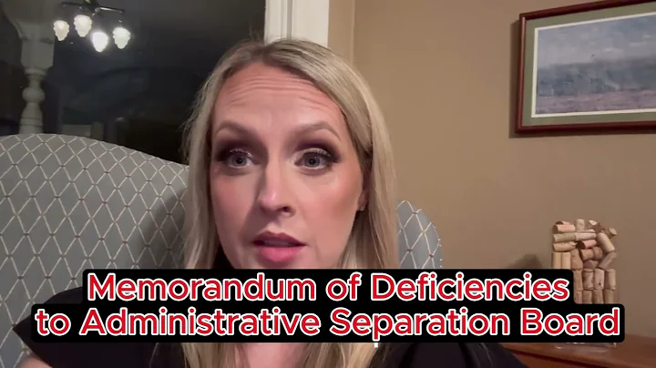 Memorandum of Deficiencies After Military Separation Board | What You Must Do Next