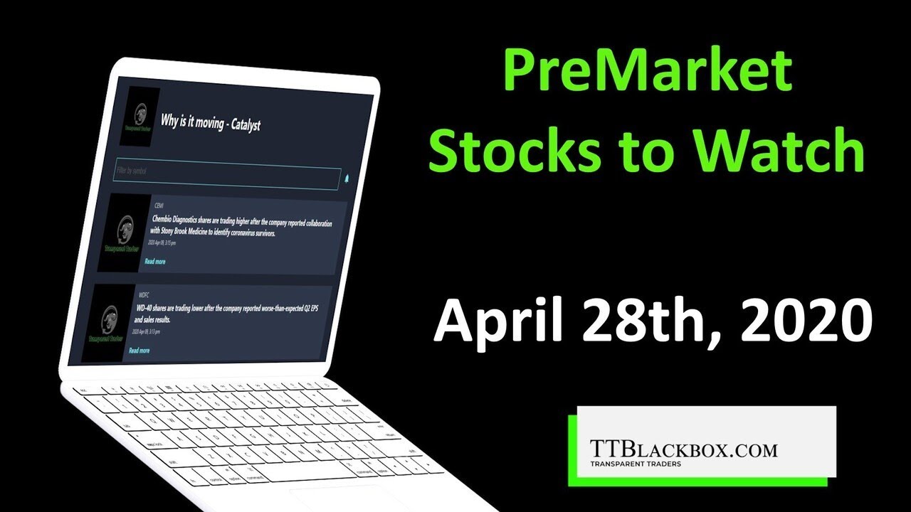 PreMarket Stocks to Watch April 28th, 2020 Blackbox Trading YouTube