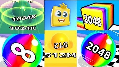 MAX LEVELS- Ball Run 2048 vs Ball Run Infinity vs Happy Cube 2048 gameplay walkthrough #ballgamezone