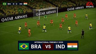 15 Aug, 2026 | Brazil vs India | International Friendly 2026 | Football | e-football Gameplay 4K60