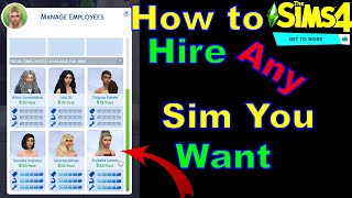How to Pick Which Sims are on the Retail Employees Hire List