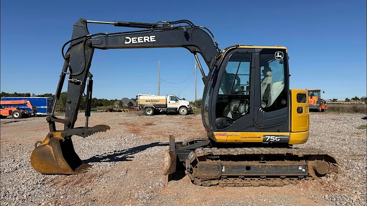 Used John Deere 75 G MiniExcavator For Sale With Hydraulic Thumb