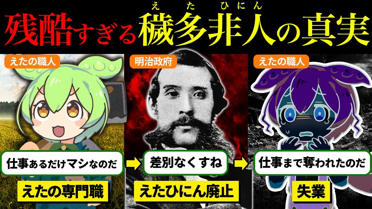 【実録】穢多・非人の運命が残酷すぎた…【ずんだもん&ゆっくり解説】 - YouTube