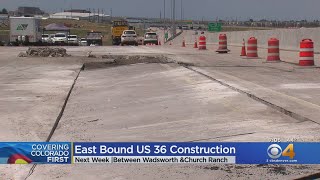 U.S. 36 Lane Restrictions Ahead As Crew Continue Re-Construction
