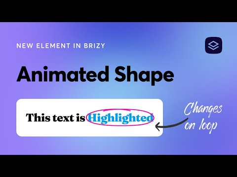 New! Animated Shape Heading - WordPress & Cloud, Animated Headline Element - video from Brizy