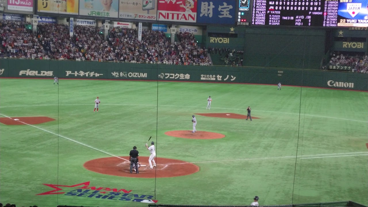 【番外編】2018.11.09 ２０１８日米野球 初戦 ９回裏２アウト 柳田悠岐 劇的逆転サヨナラ２ランホームラン 鳥肌もん大歓声