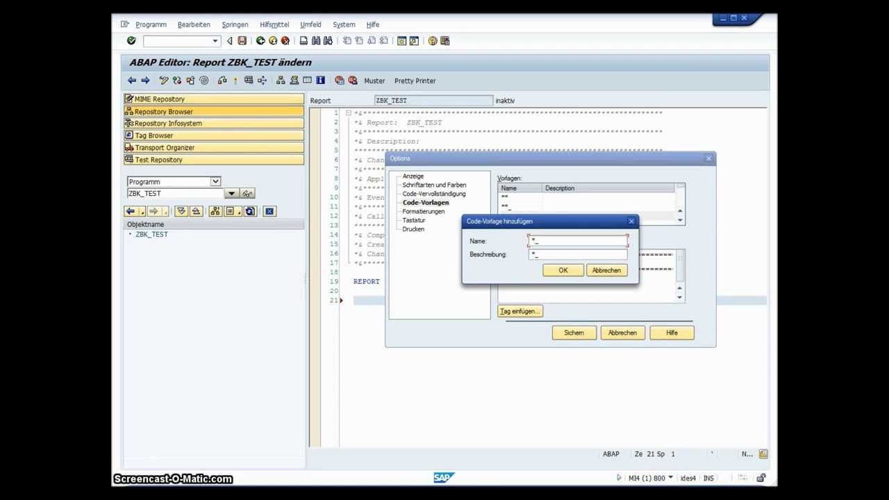 002 Sap Programmierung Tipps Und Tricks Mit Code Vorlagen Youtube