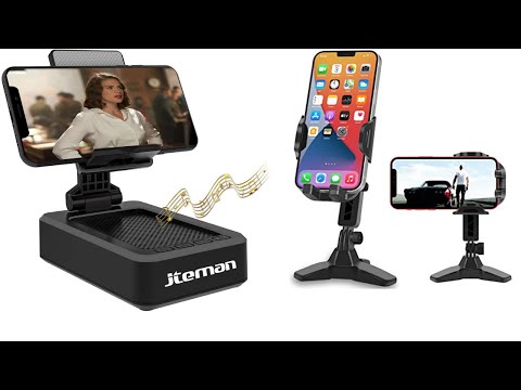 Jteman Cell Phone Stand with Wireless Bluetooth Speaker