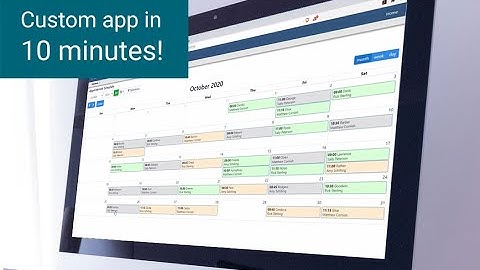 Create a custom, web-based scheduling calendar in 10 minutes