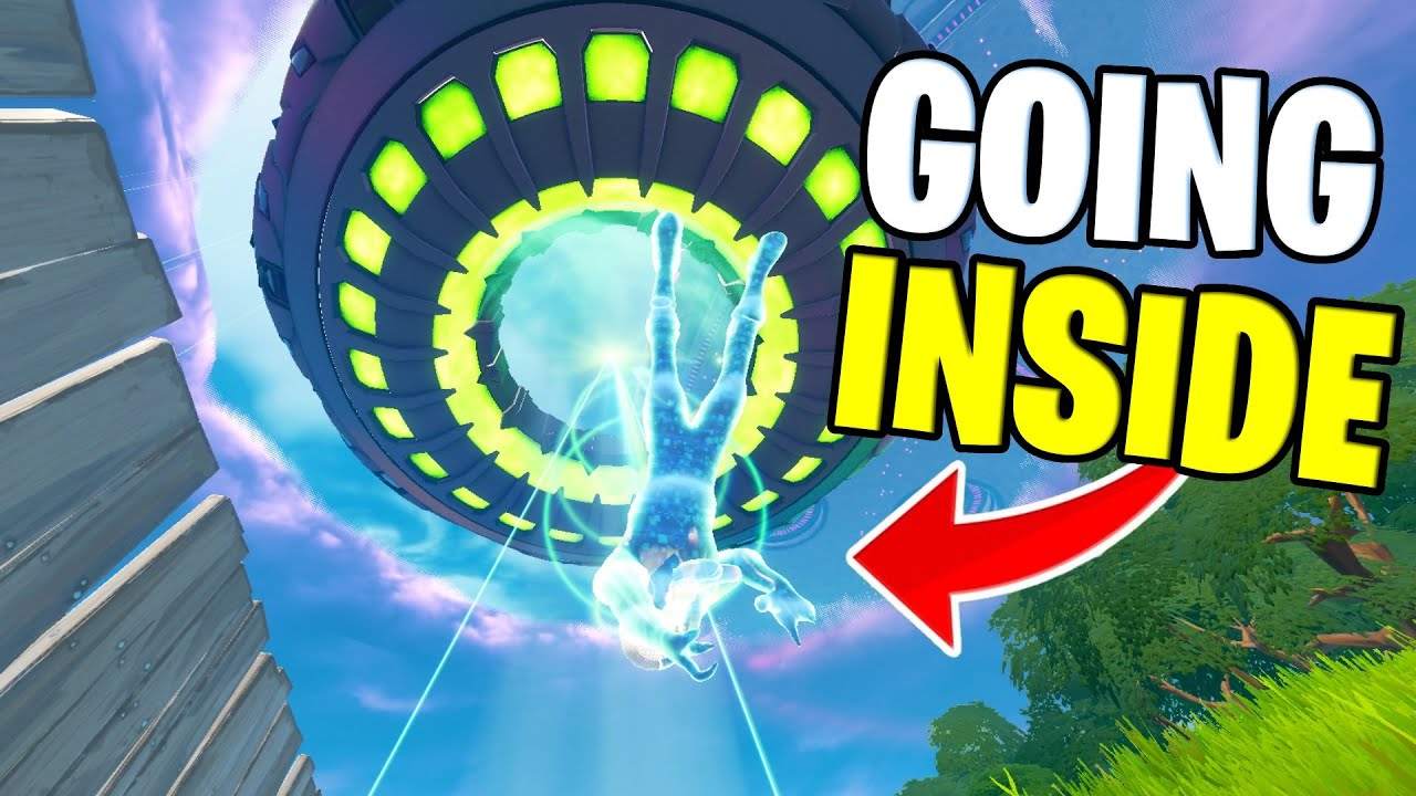 How to Go INSIDE The BIG UFO in Fortnite! | Fortnite Update 17.10