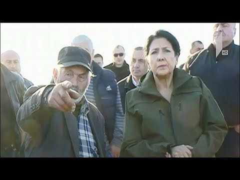 სალომე ზურაბიშვილი სოფელ ატოცში ჩავიდა