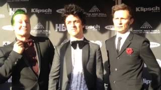 Green Day arrives at 2015 Rock Hall Induction Ceremony