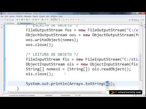 Universidade XTI - JAVA - 067 - Serialização, transient