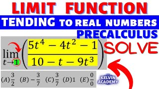 POLYNOMIAL LIMIT FUNCTION AS (t) TENDS TO (1) IN PRECALCULUS