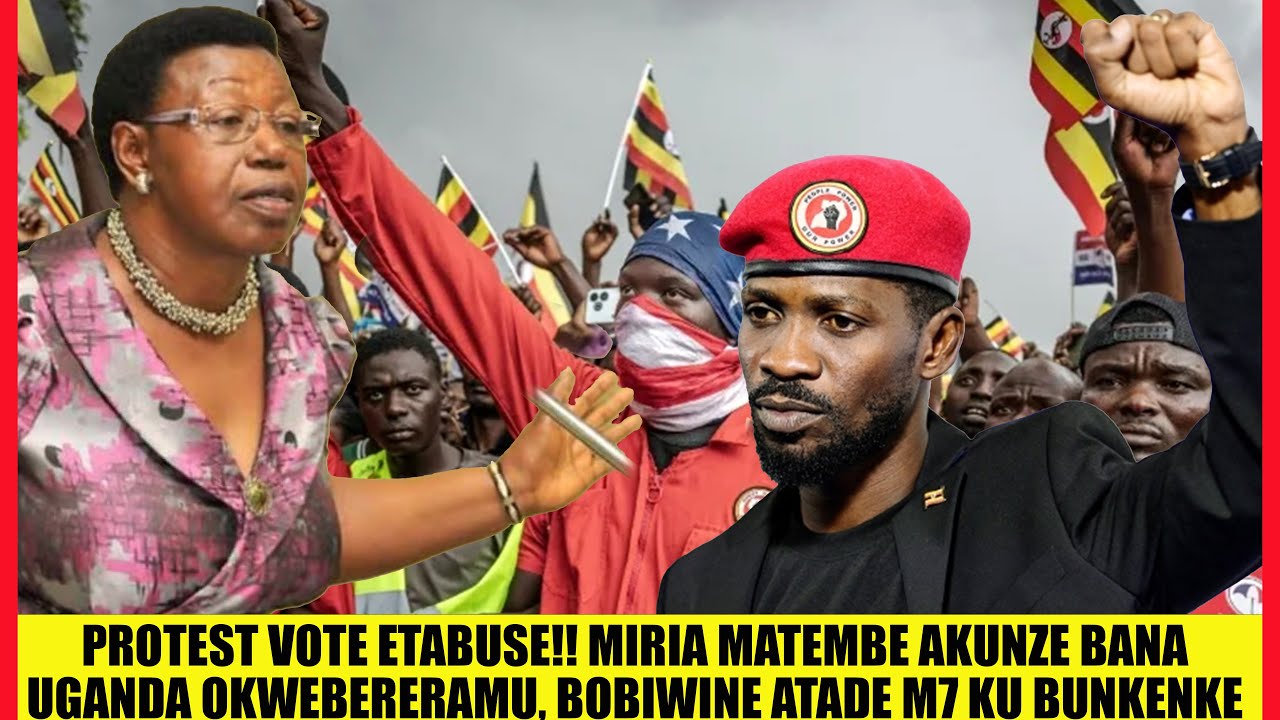 Protest Vote Etabuse!! Miria Matembe Akunze Bana Uganda Okwebereramu, Bobiwine Atade M7 Ku Bunkenke