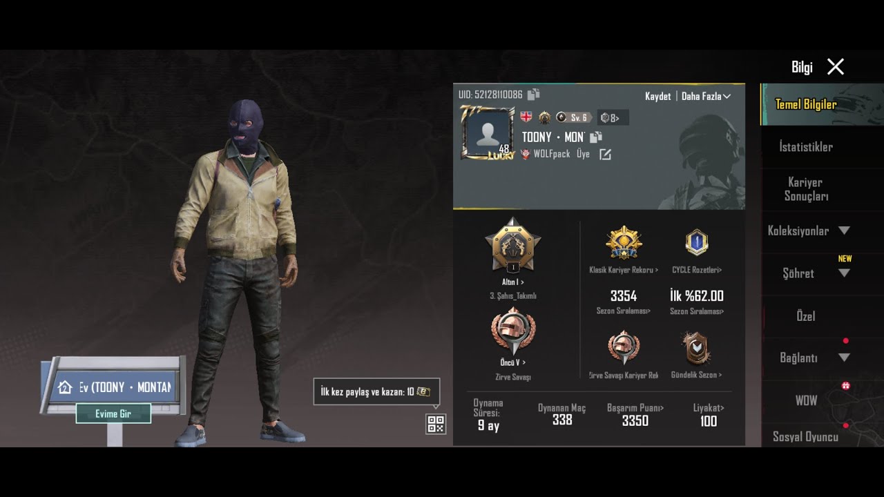 Pubg Mobile Temiz Helal Hesap videosu