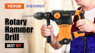 VEVOR Rotary Hammer Drill Corded Drills 1-1/4