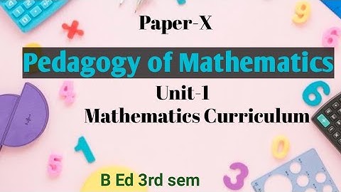 Mathematics Curriculum (Unit-1),3rd semester by Namita