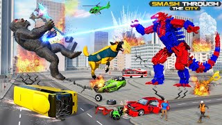 wild ainmal city samsher giant gorilla  bigfoot monster #gorilla  #kingkong #ralphrampage #trex screenshot 3