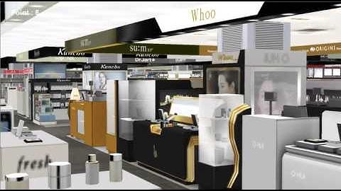VR simulation of JDC duty free shop (Original design)