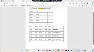 Database Management System Question set video 06