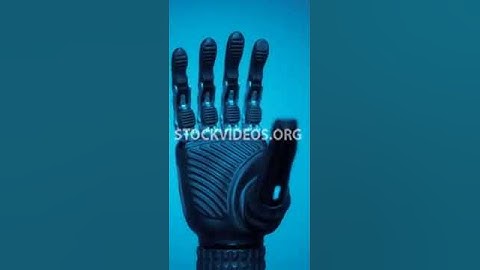 stock video footage - close-up view of bionic hand, artificial limb, robotic prosthesis