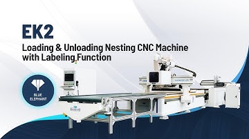 New Design EK2 Loading&Unloading Nesting CNC Machine with Labeling Function for Sale in Canada CA