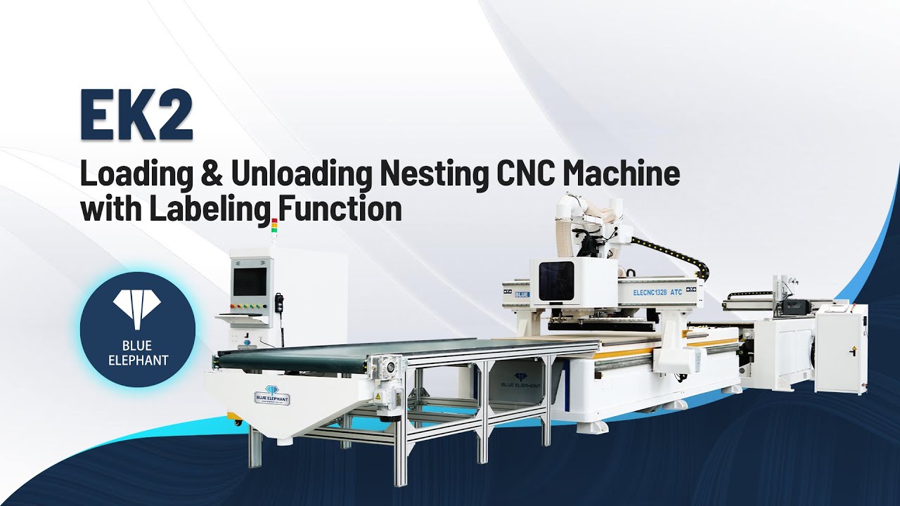 EK2-1328 Loading&Unloading Nesting CNC Machine With Labeling